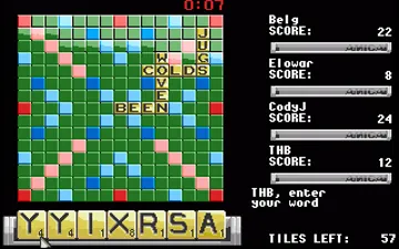 Computer Scrabble Deluxe screen shot game playing